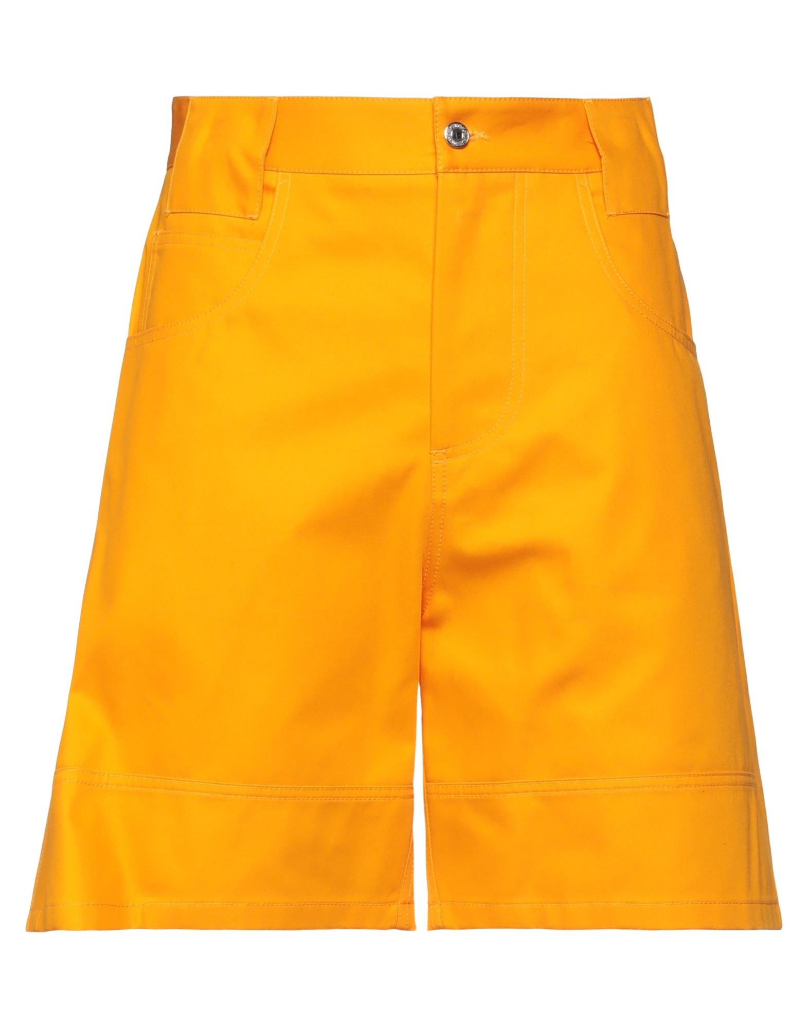 Msgm Man Shorts & Bermuda Shorts Orange Size 32 Cotton
