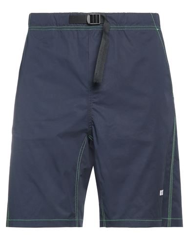 Msgm Man Shorts & Bermuda Shorts Navy Blue Size 34 Cotton, Elastane