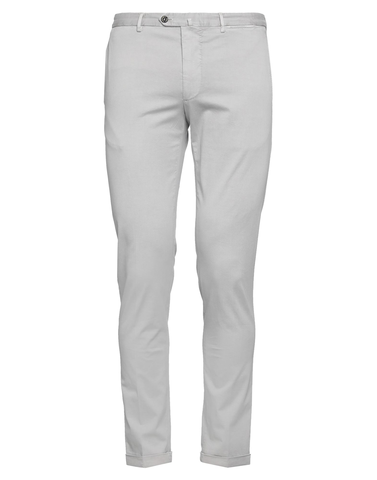 Shop Santaniello Man Pants Light Grey Size 30 Cotton, Elastane