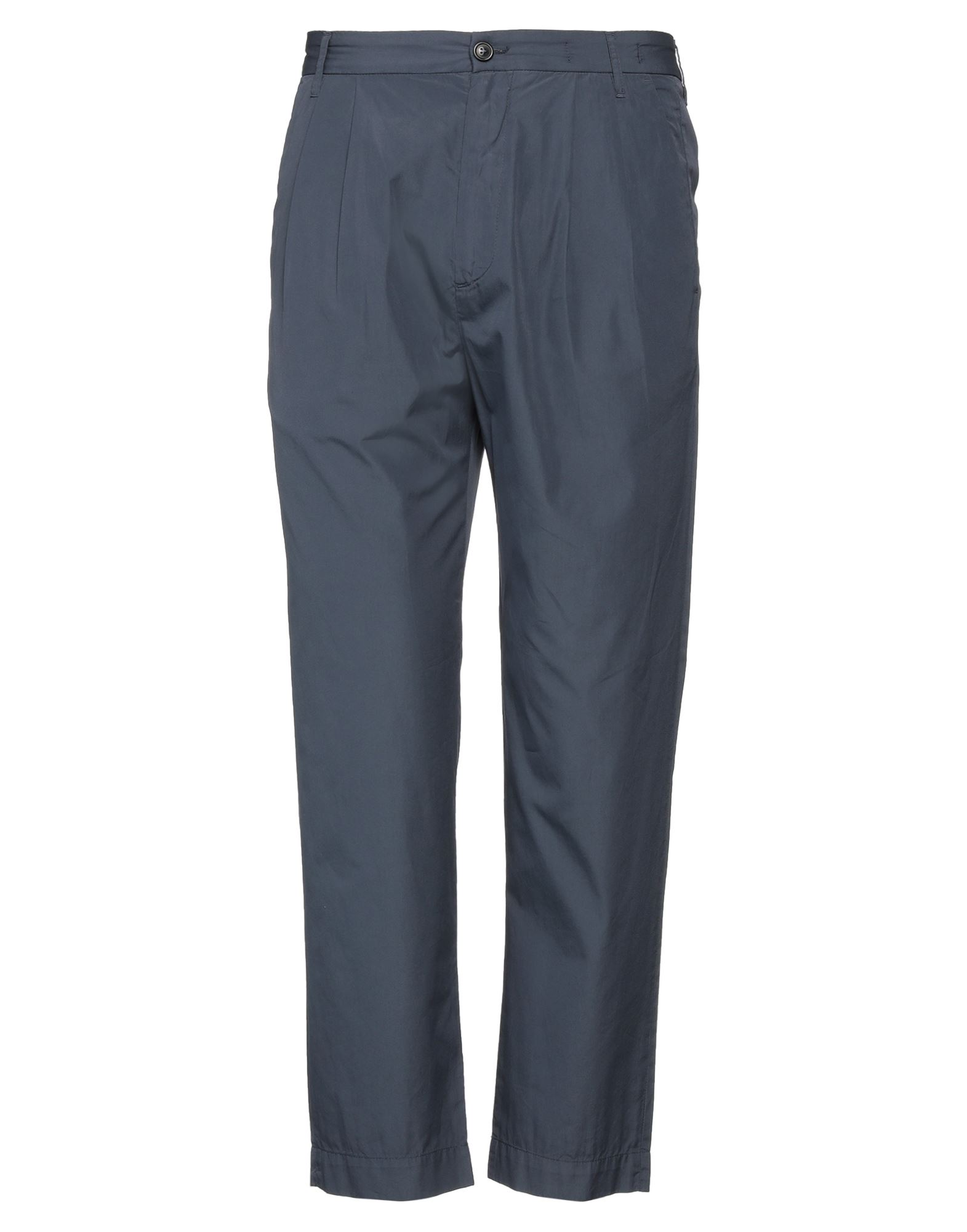 Shop Mauro Grifoni Grifoni Man Pants Slate Blue Size 34 Cotton