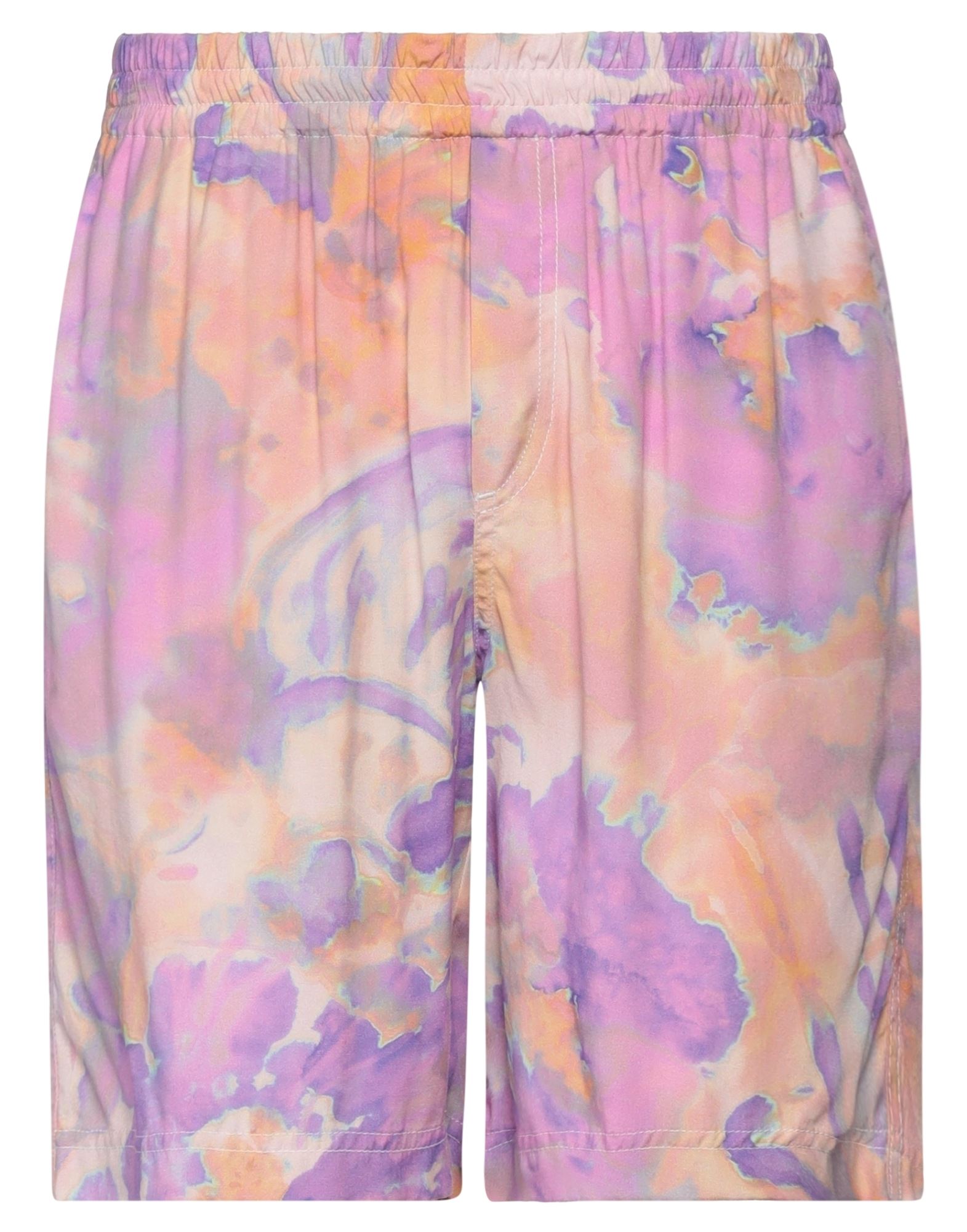 Msgm Man Shorts & Bermuda Shorts Fuchsia Size 30 Viscose In Pink