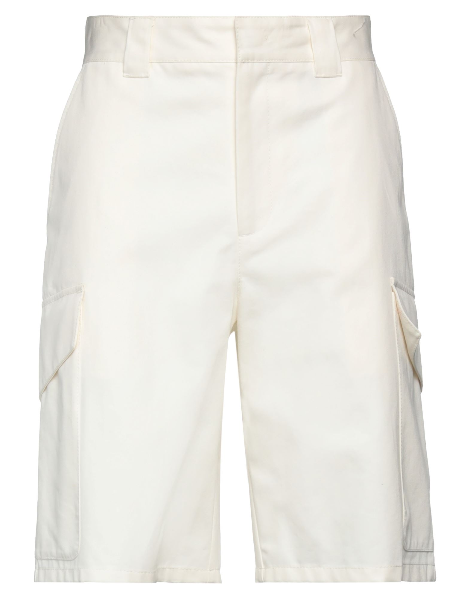 Msgm Man Shorts & Bermuda Shorts Ivory Size 32 Cotton In White