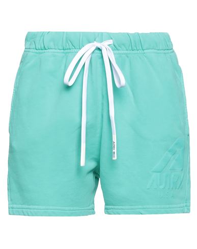 Autry Woman Shorts & Bermuda Shorts Turquoise Size M Cotton In Blue