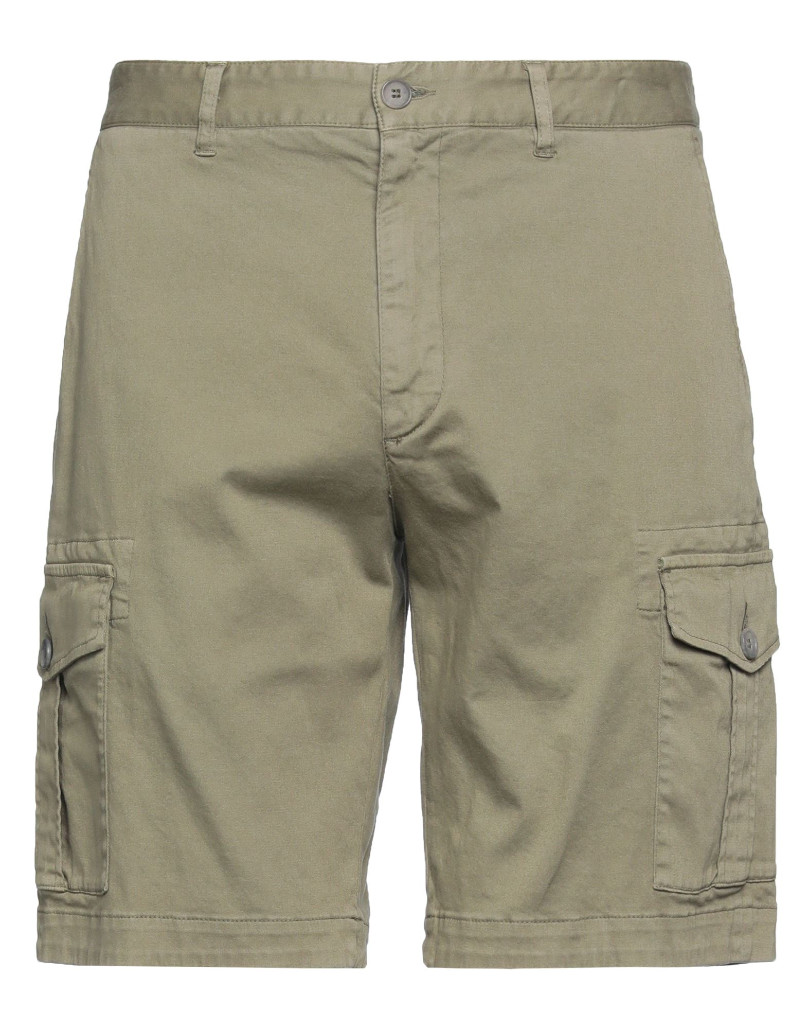 Seventy Sergio Tegon Man Shorts & Bermuda Shorts Military Green Size 30 Cotton, Elastane