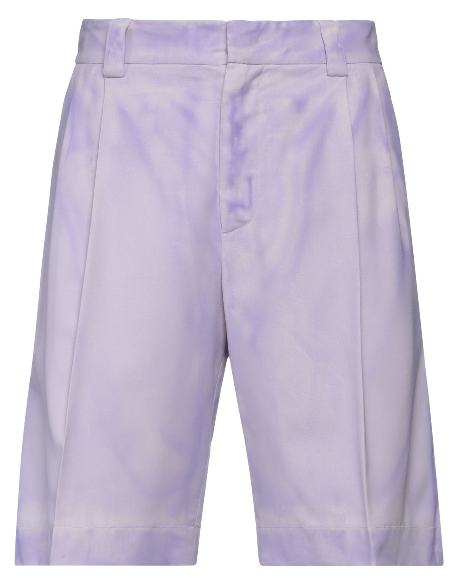 Msgm Man Shorts & Bermuda Shorts Lilac Size 34 Virgin Wool, Elastane In Purple