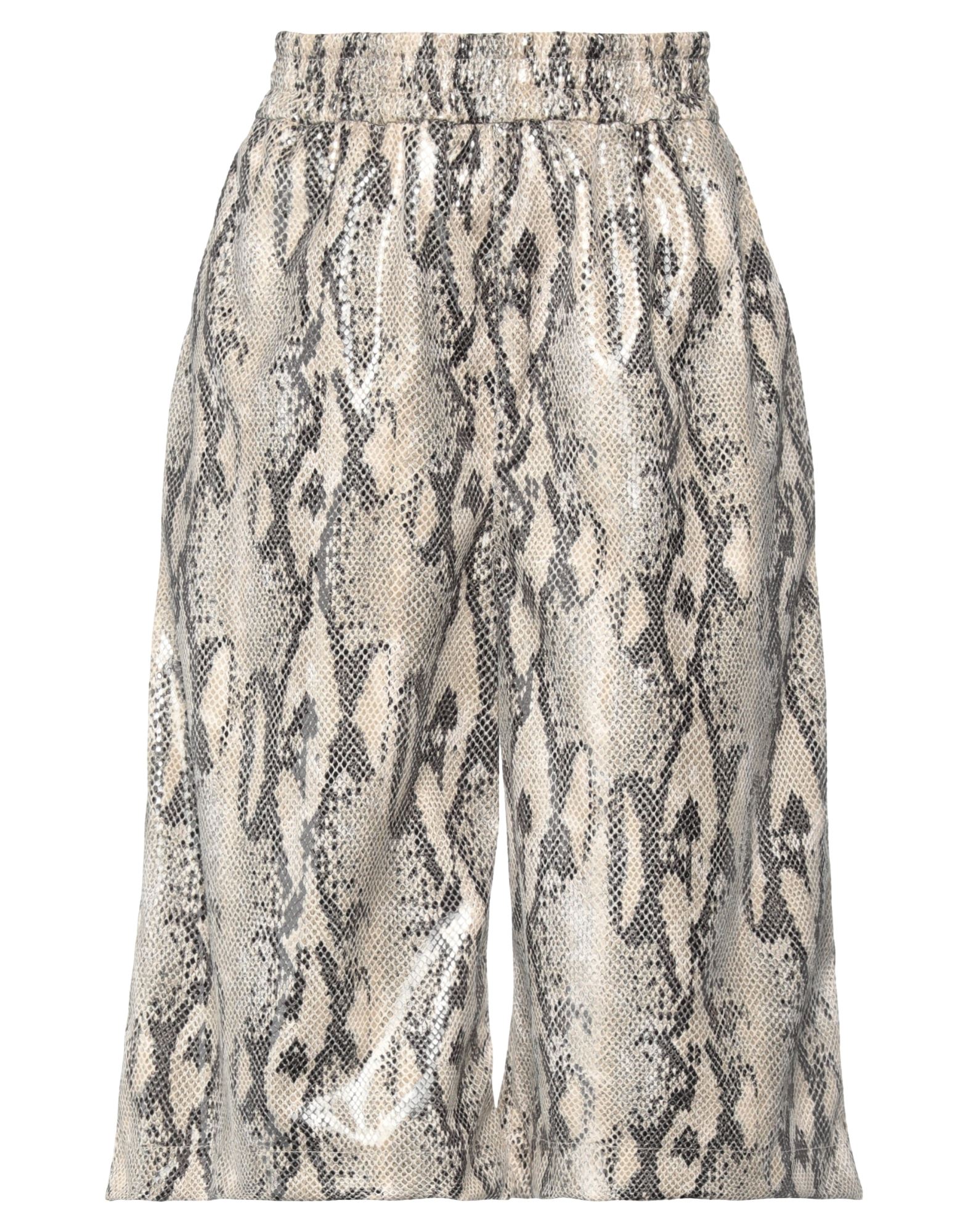 Msgm Cropped Pants In Beige