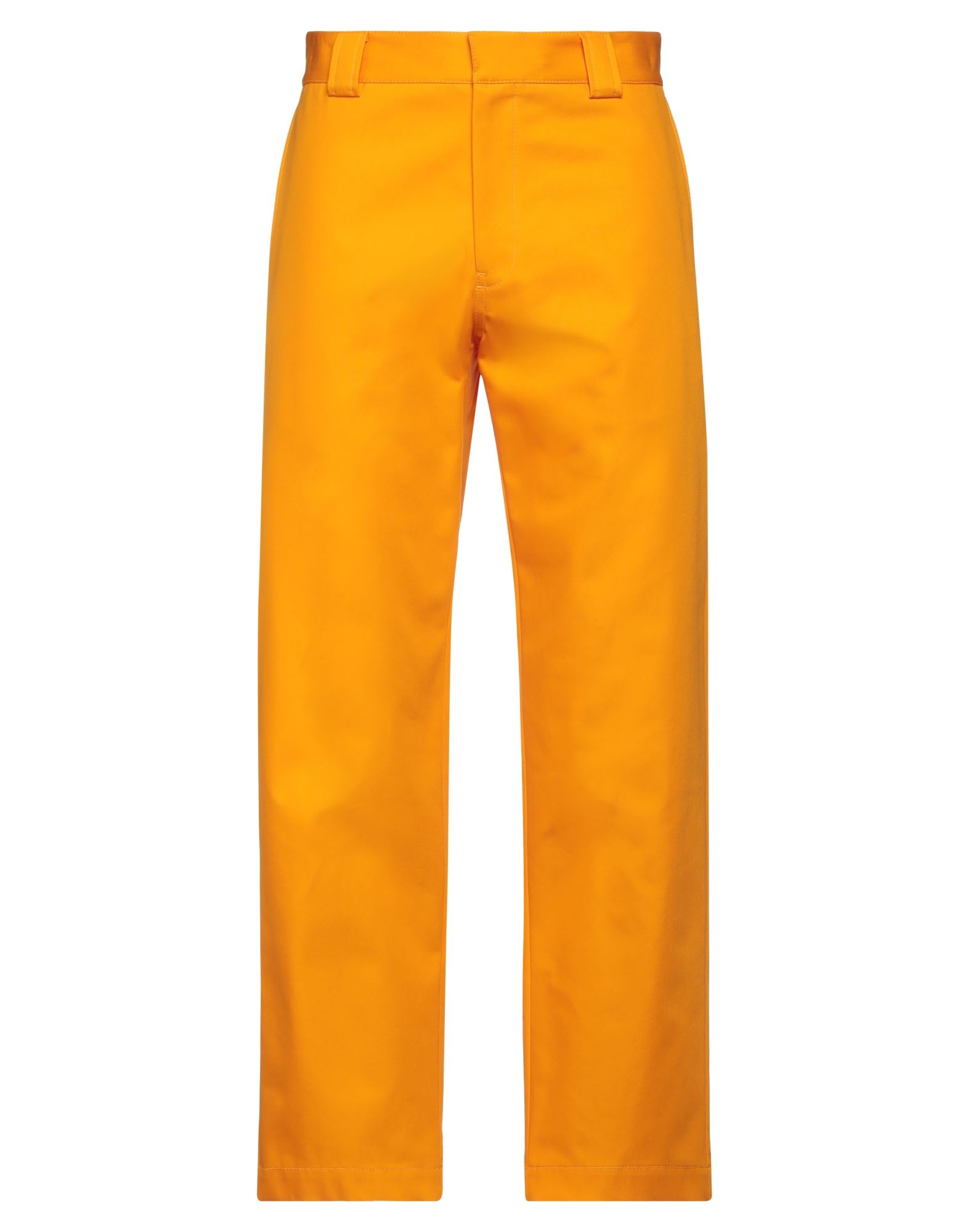 Shop Msgm Man Pants Orange Size 32 Cotton