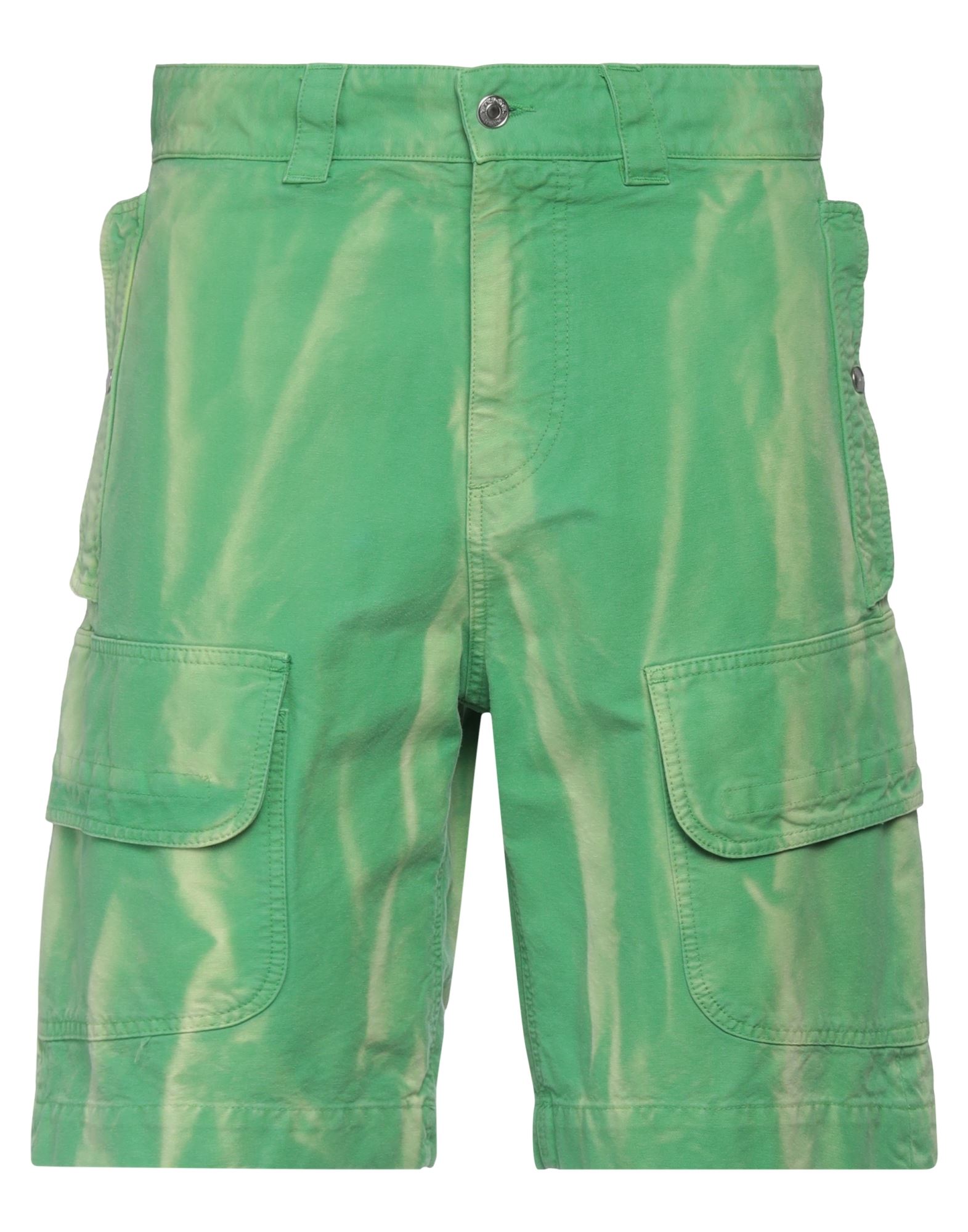 Msgm Denim Shorts In Green