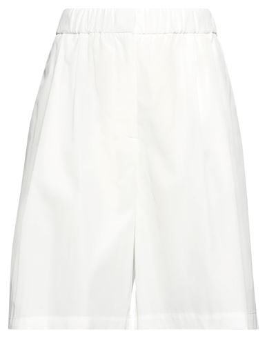 Msgm Woman Shorts & Bermuda Shorts White Size 8 Viscose, Cotton