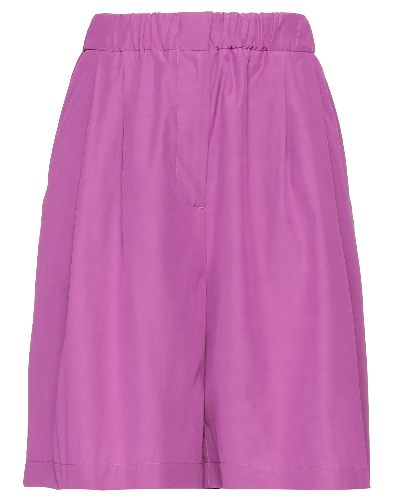 Msgm Woman Shorts & Bermuda Shorts Mauve Size 4 Viscose, Cotton In Purple