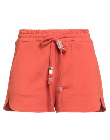 Dondup Woman Shorts & Bermuda Shorts Rust Size L Cotton, Elastane In Orange