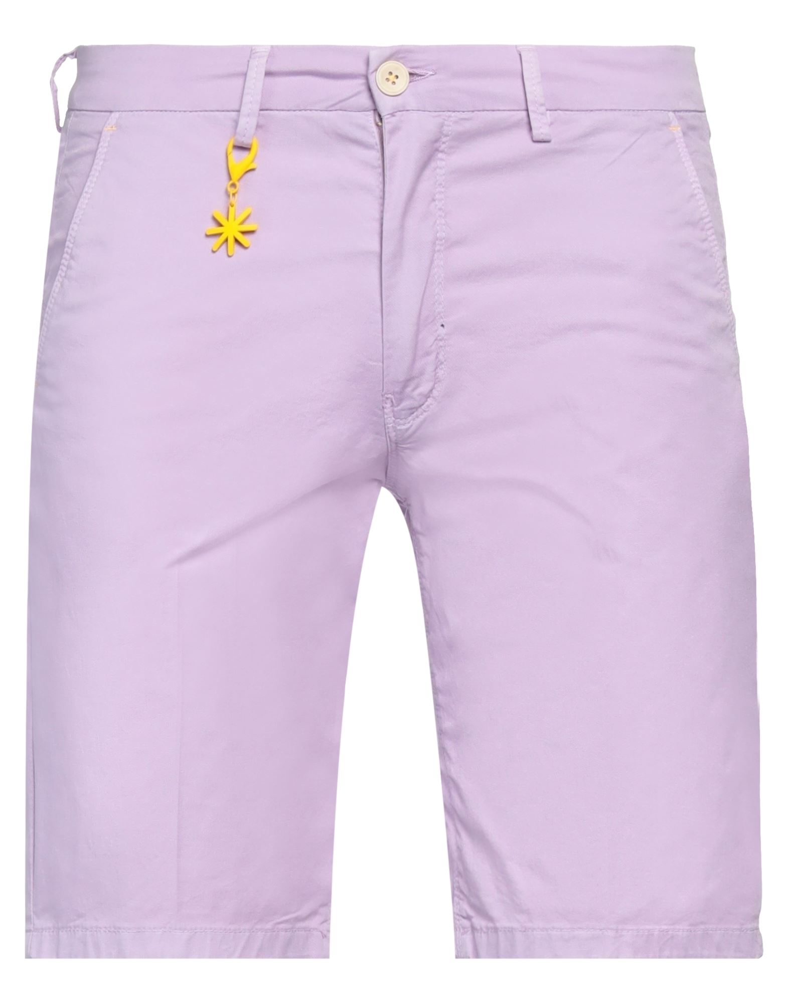 Manuel Ritz Man Shorts & Bermuda Shorts Lilac Size 34 Cotton, Elastane In Purple