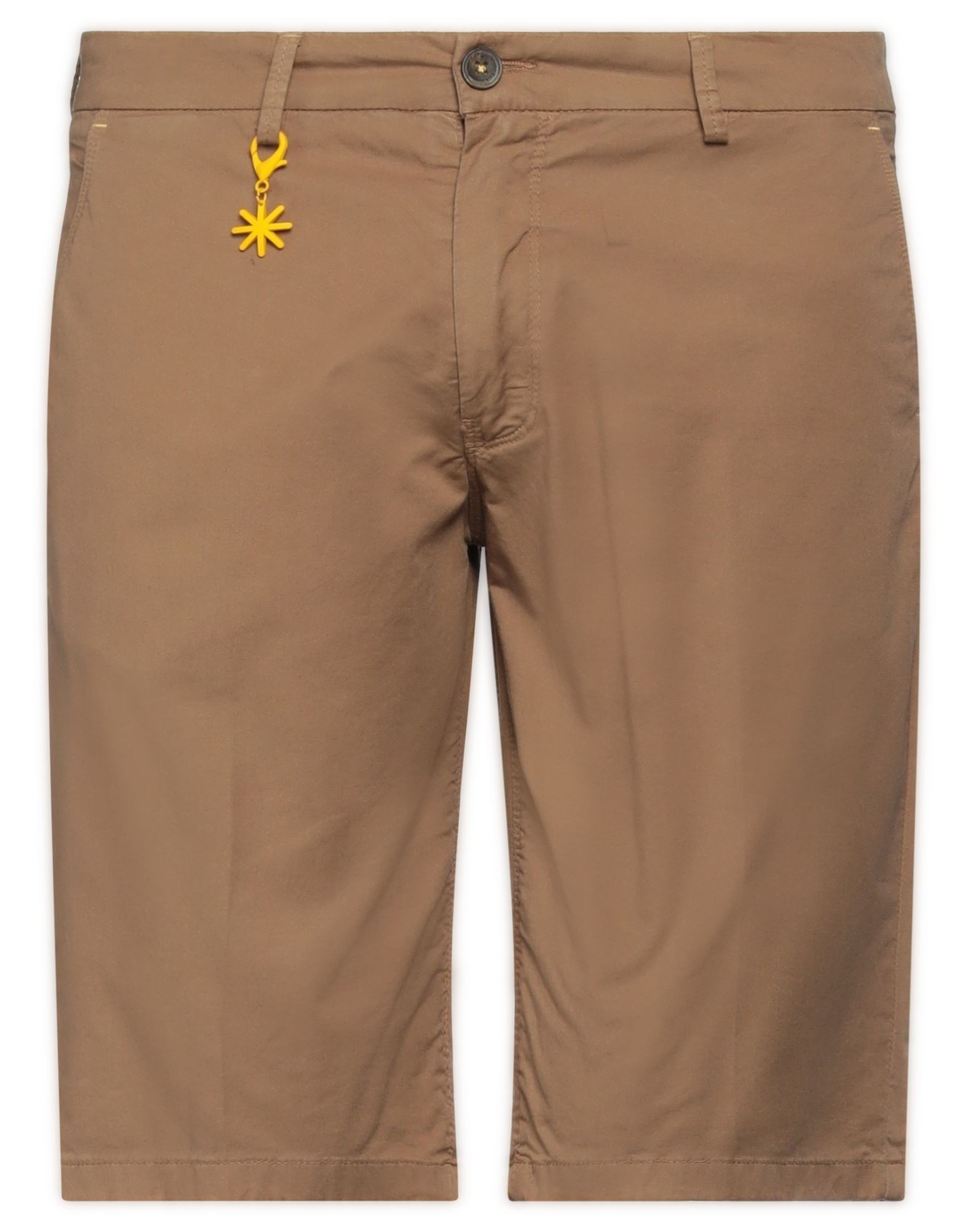 Manuel Ritz Man Shorts & Bermuda Shorts Brown Size 42 Cotton, Elastane