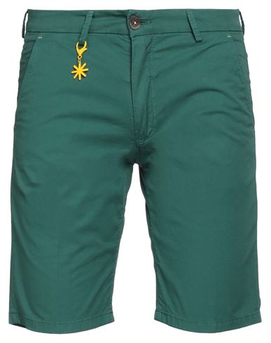 Manuel Ritz Man Shorts & Bermuda Shorts Emerald Green Size 34 Cotton, Elastane