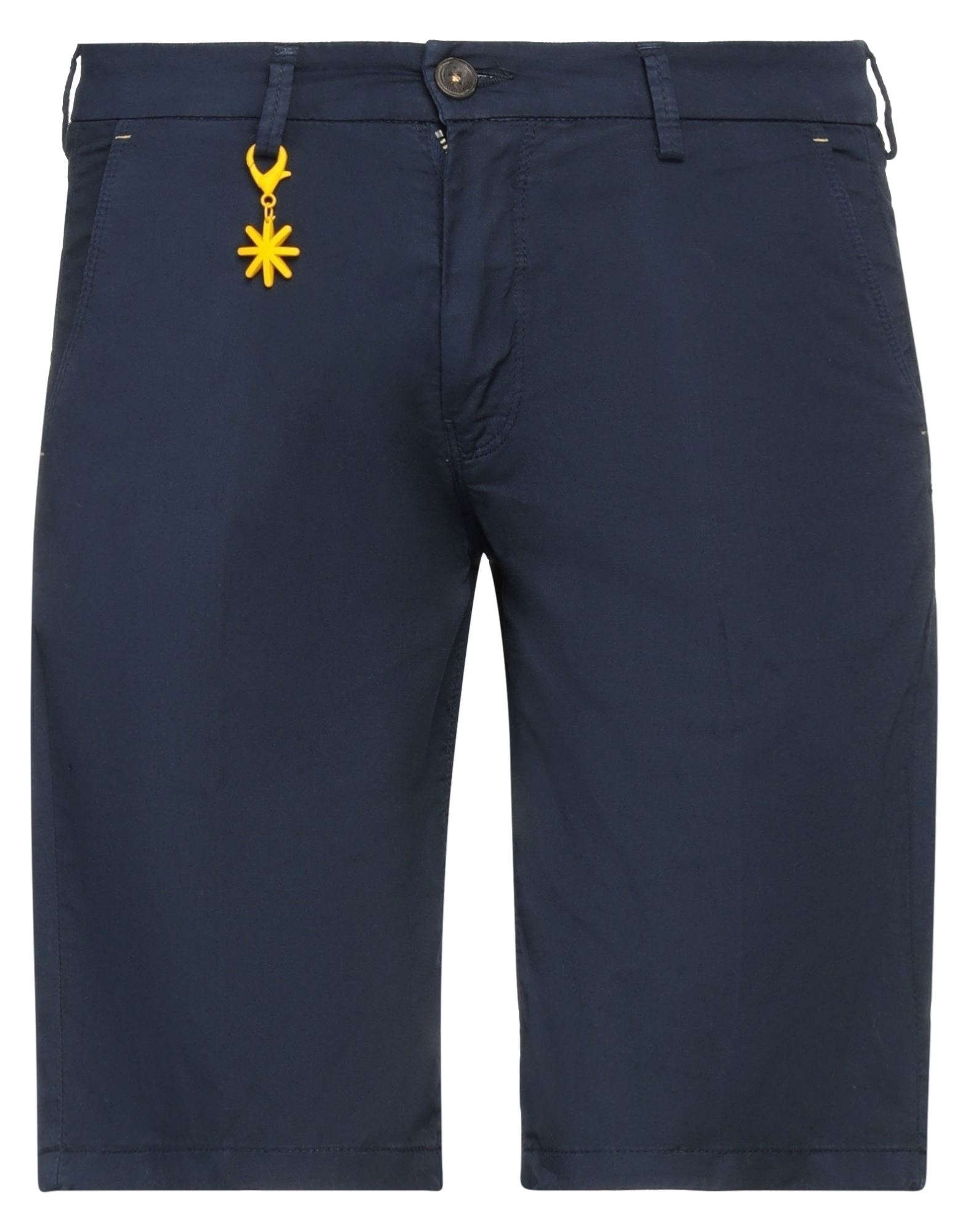 Manuel Ritz Man Shorts & Bermuda Shorts Midnight Blue Size 28 Cotton, Elastane
