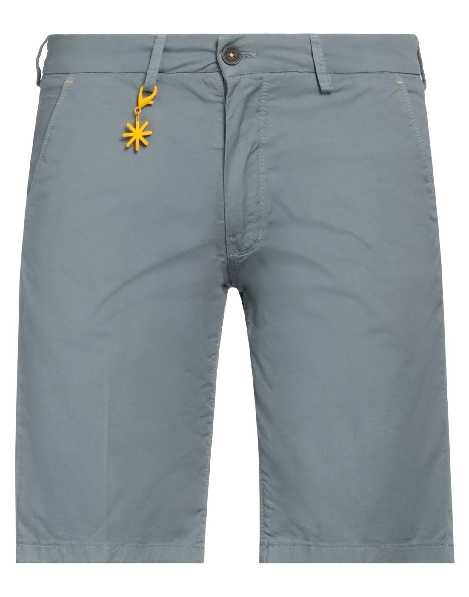 Manuel Ritz Man Shorts & Bermuda Shorts Grey Size 40 Cotton, Elastane