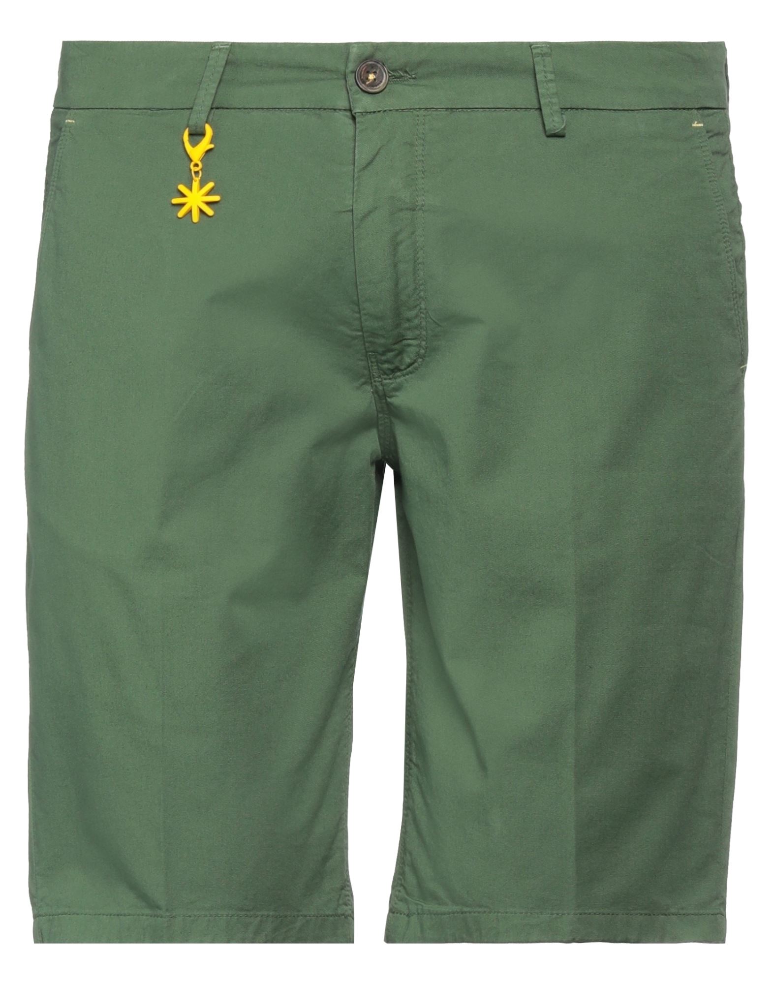 Manuel Ritz Man Shorts & Bermuda Shorts Green Size 40 Cotton, Elastane