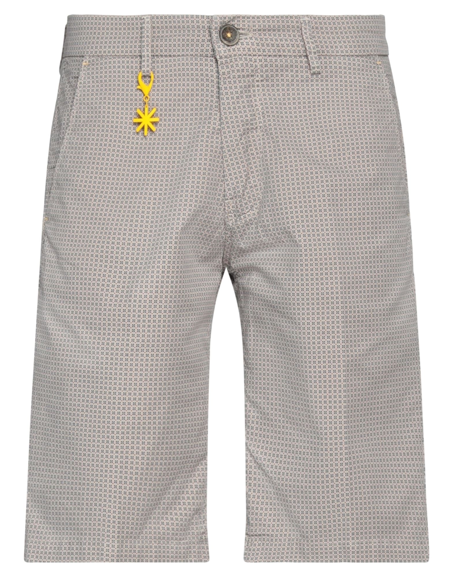 Manuel Ritz Man Shorts & Bermuda Shorts Light Grey Size 42 Cotton, Elastane