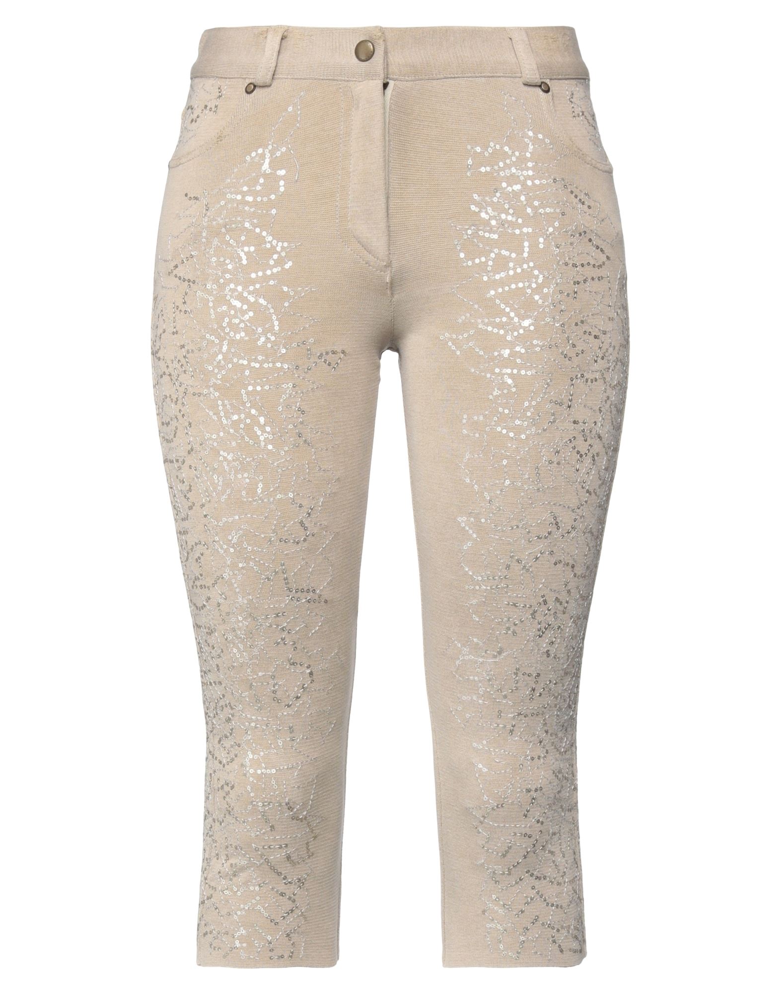 Ermanno Scervino Cropped Pants In Beige