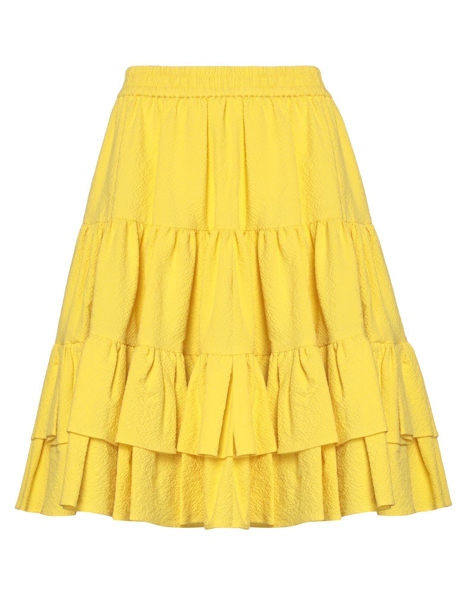 Msgm Midi Skirts In Yellow