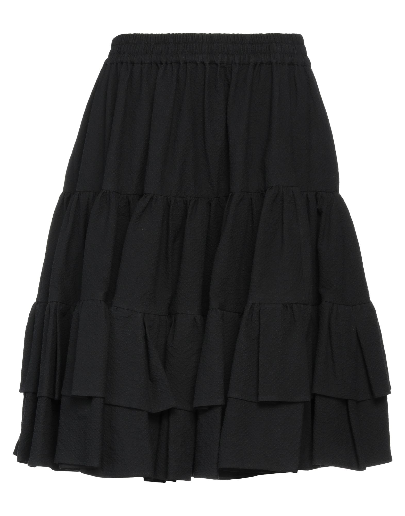 Msgm Midi Skirts In Black