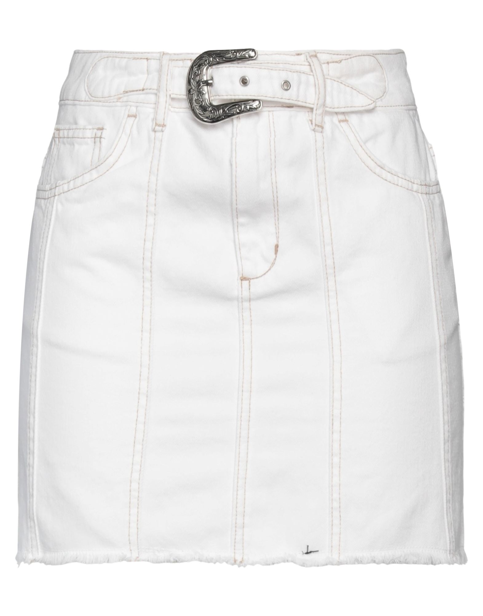 Liu •jo Denim Skirts In White