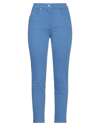 Pamela Henson Woman Jeans Azure Size 10 Cotton, Polyester, Elastane In Blue