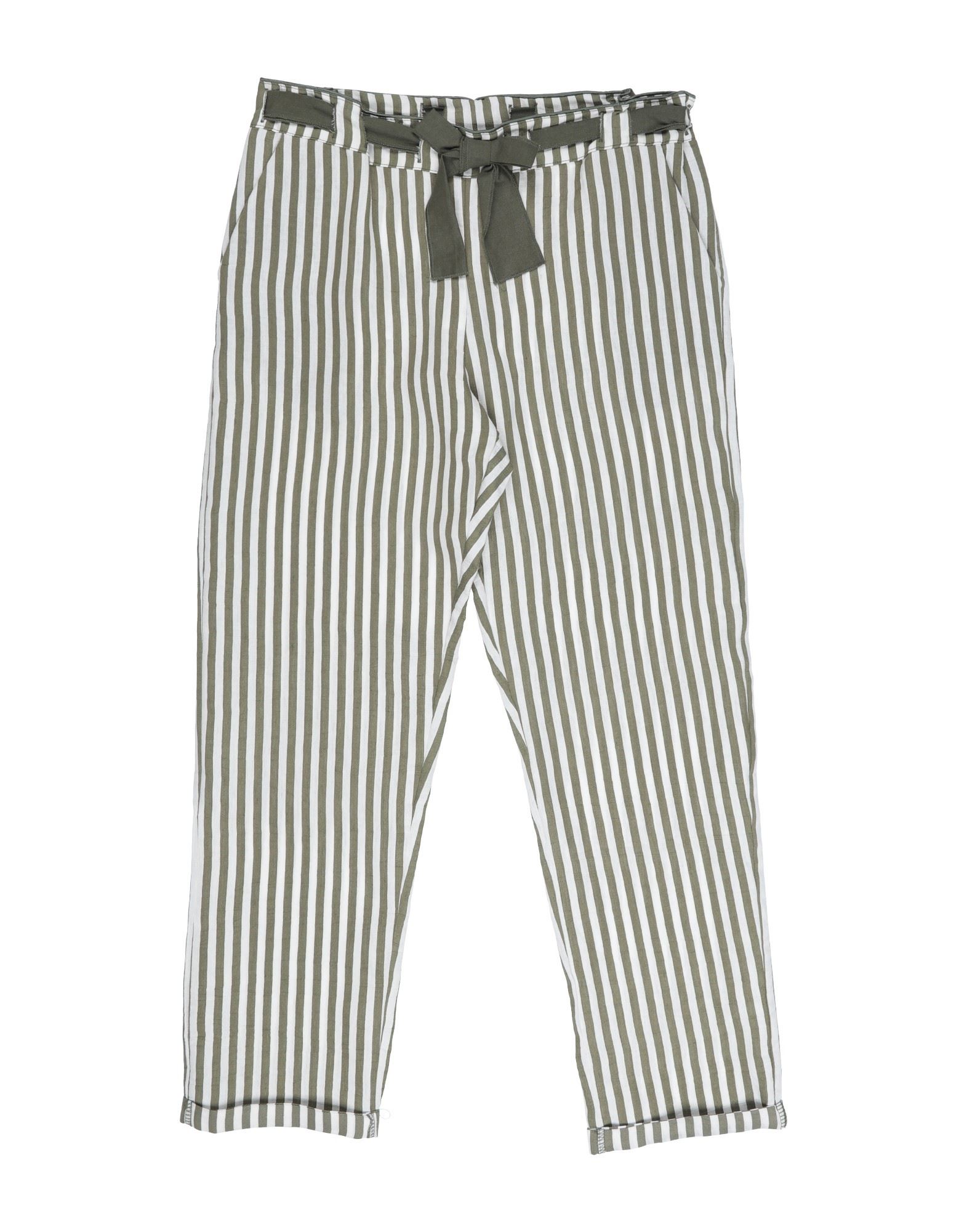 L:ú L:ú By Miss Grant Kids'  Toddler Girl Pants Military Green Size 7 Linen, Viscose, Polyester