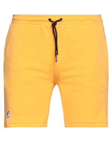 K-way Man Shorts & Bermuda Shorts Orange Size S Cotton, Polyester