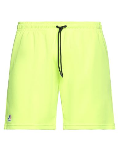 K-way Man Shorts & Bermuda Shorts Acid Green Size S Cotton, Polyester