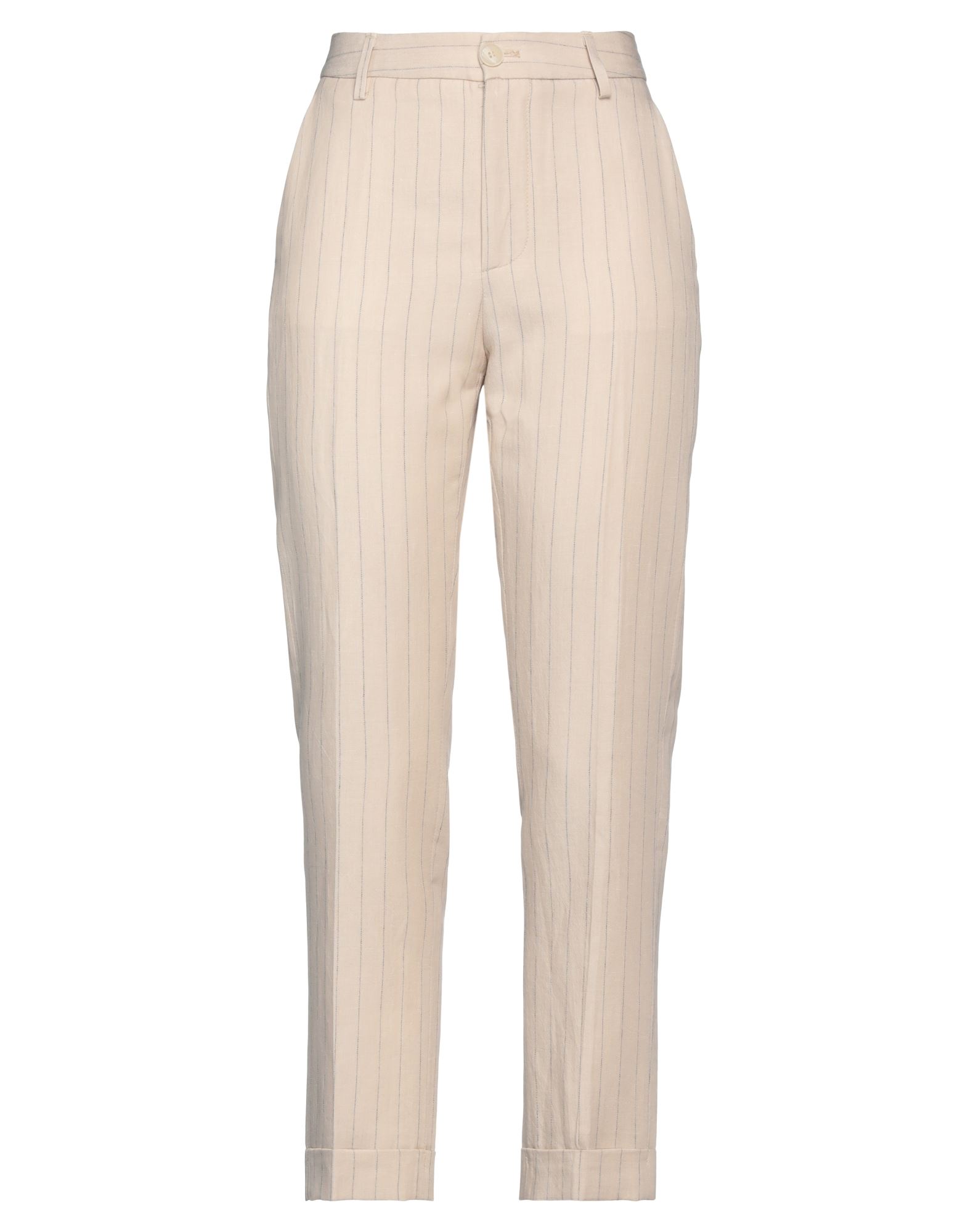 Dondup Woman Pants Beige Size 30 Lyocell, Linen, Cotton