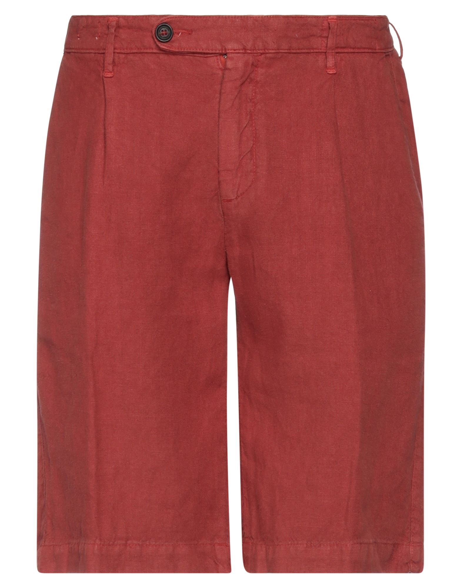 Massimo Alba Man Shorts & Bermuda Shorts Brick Red Size 32 Linen