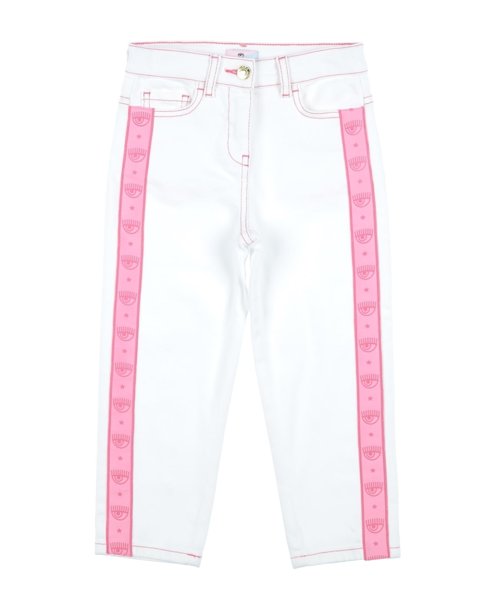 Chiara Ferragni Kids'  Jeans In White