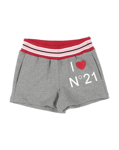N°21 Babies' Toddler Girl Shorts & Bermuda Shorts Grey Size 6 Cotton