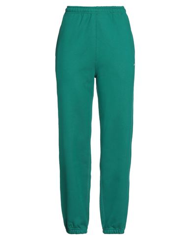 Nike Woman Pants Emerald Green Size L Cotton, Polyester
