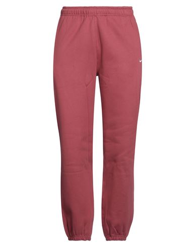 Nike Woman Pants Garnet Size Xl Cotton, Polyester In Red