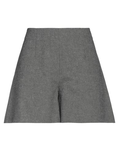 Maison Laviniaturra Woman Shorts & Bermuda Shorts Lead Size 8 Cotton, Viscose In Grey