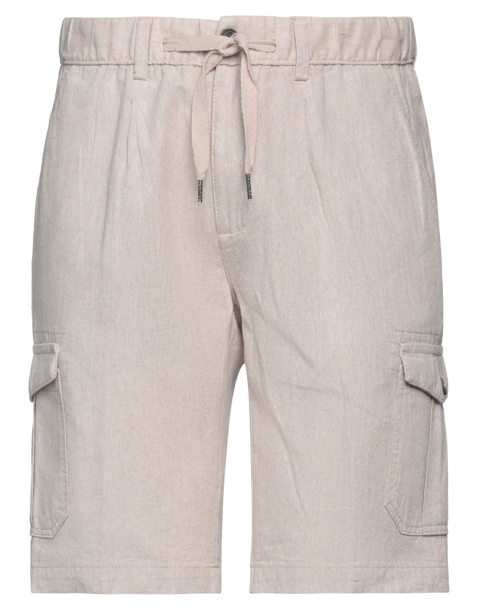 Yes Zee By Essenza Man Shorts & Bermuda Shorts Beige Size 28 Linen, Cotton