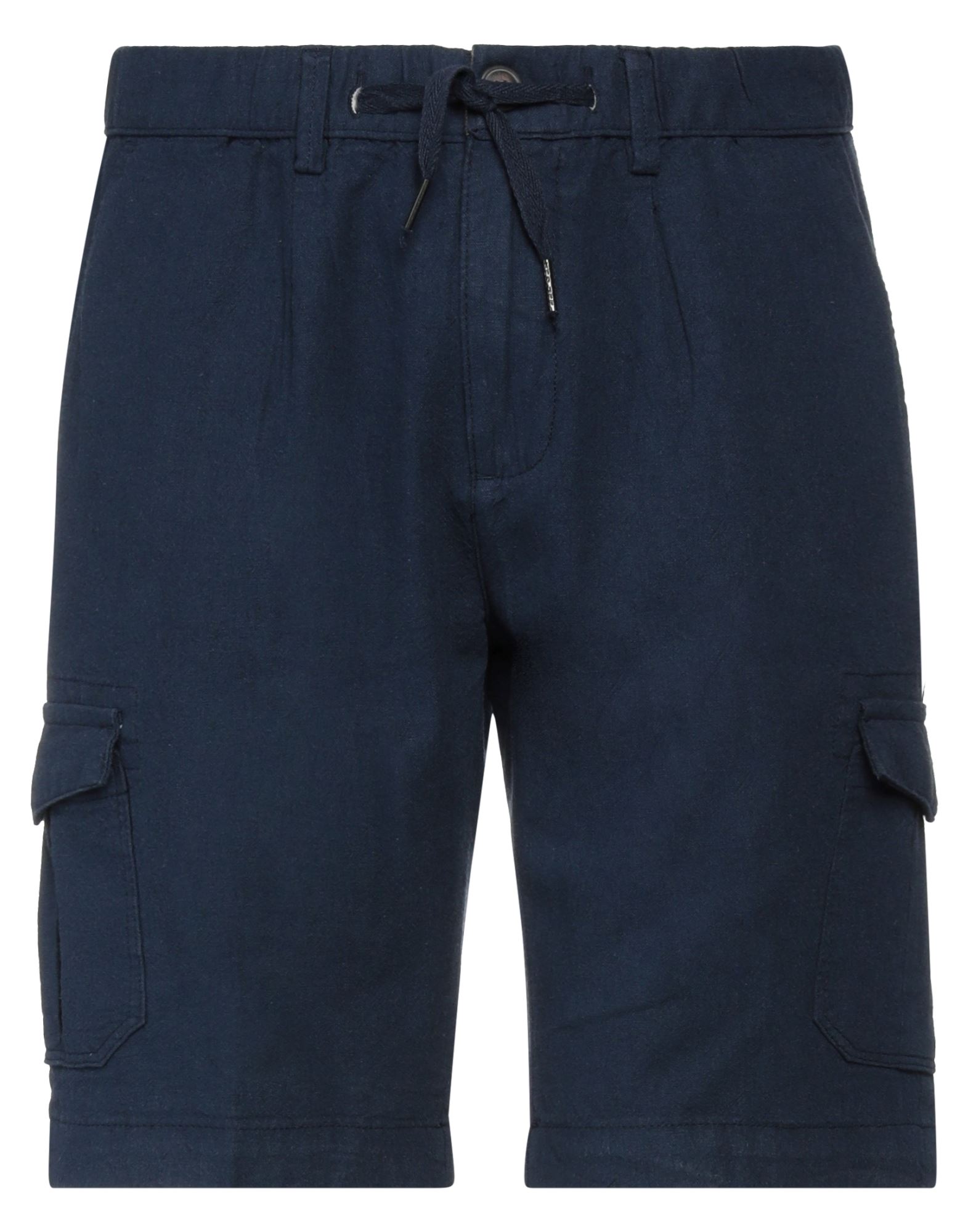 Yes Zee By Essenza Man Shorts & Bermuda Shorts Midnight Blue Size 29 Linen, Cotton