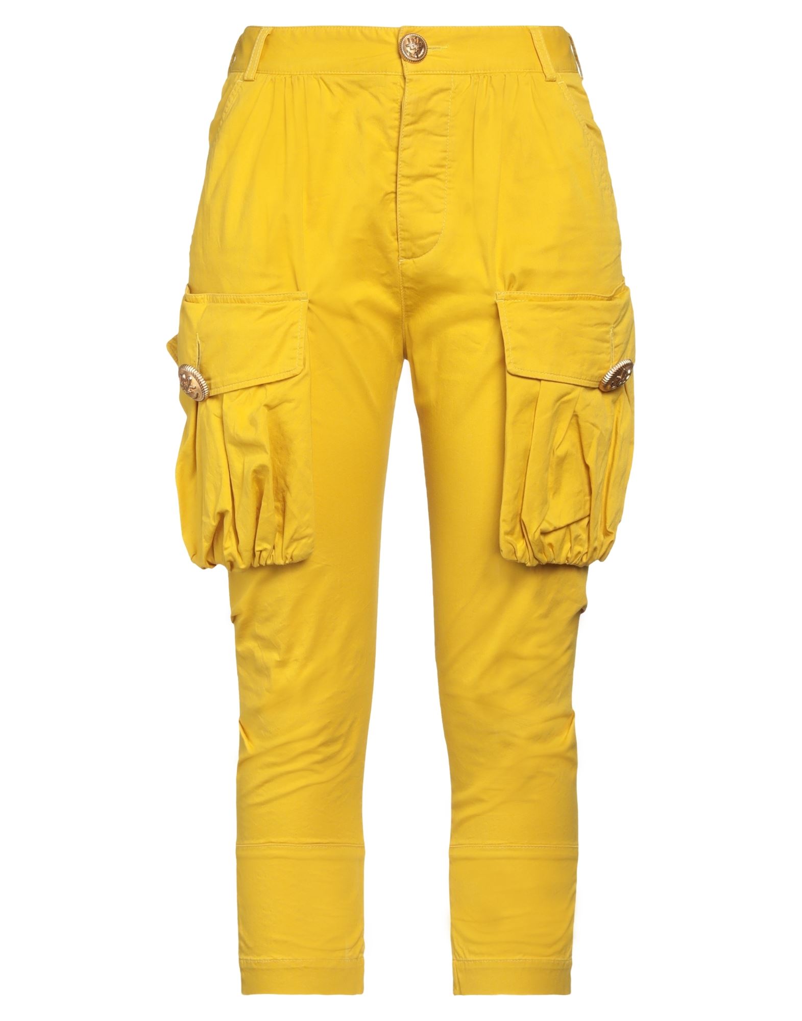 Dsquared2 Cropped Pants In Yellow