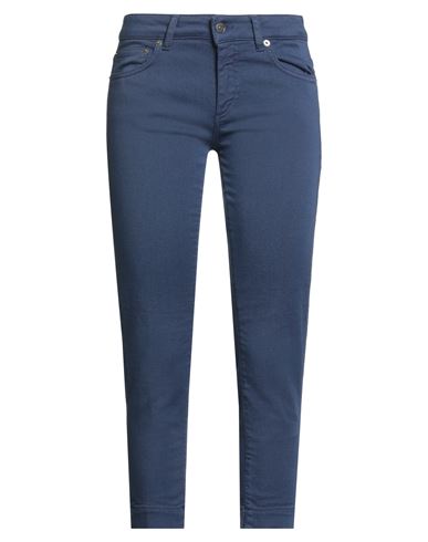Dondup Woman Pants Navy Size 31 Cotton, Elastomultiester, Elastane In Blue