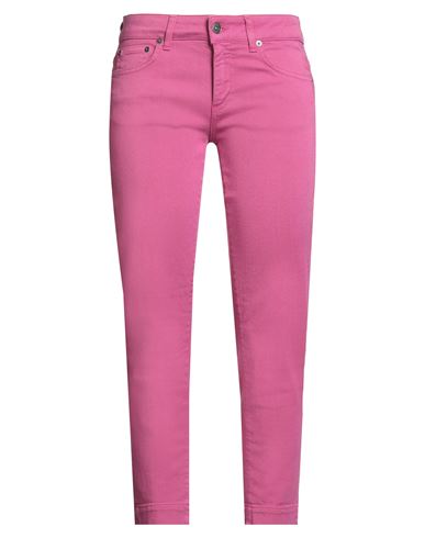 Dondup Woman Pants Fuchsia Size 32 Cotton, Elastomultiester, Elastane In Pink