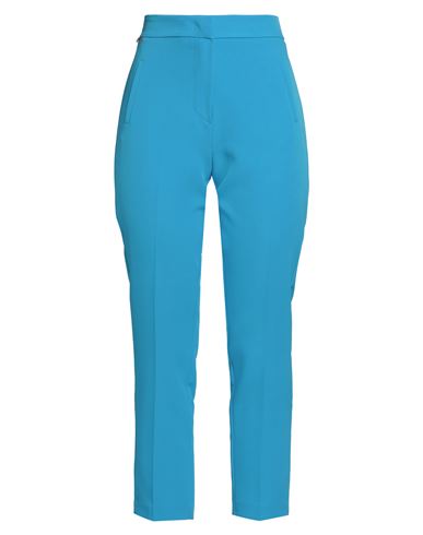 Kontatto Woman Pants Azure Size M Polyester, Elastane In Blue