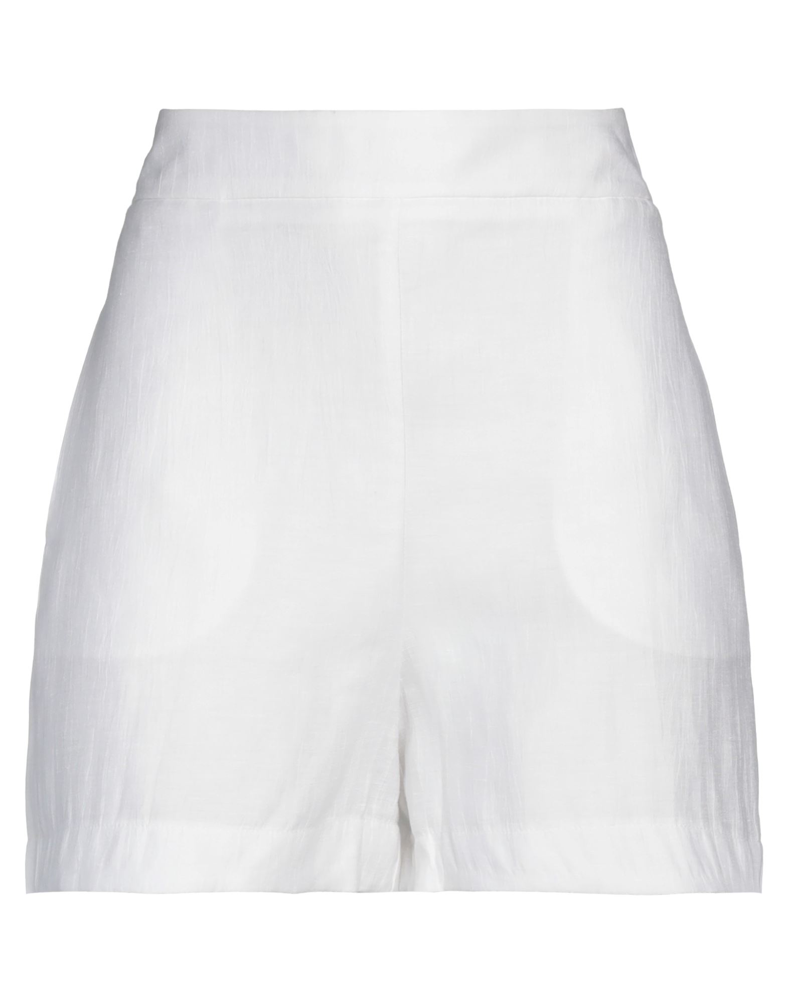 Alpha Studio Woman Shorts & Bermuda Shorts White Size 4 Linen, Viscose, Polyamide