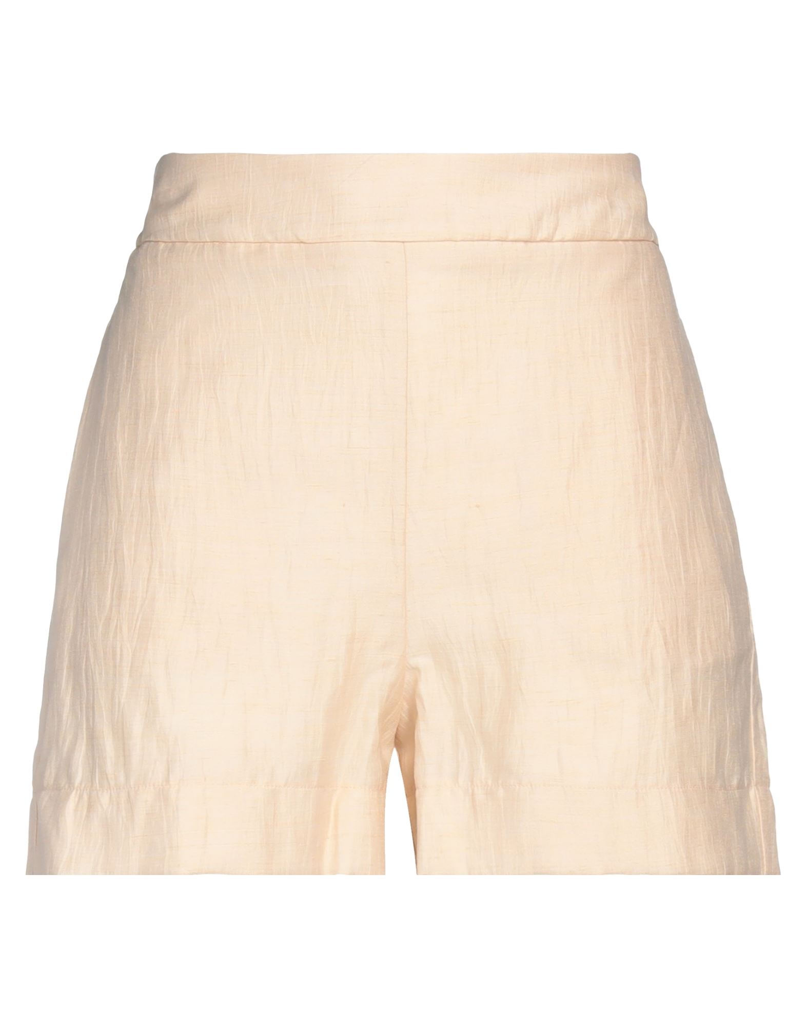 Alpha Studio Woman Shorts & Bermuda Shorts Beige Size 8 Linen, Viscose, Polyamide