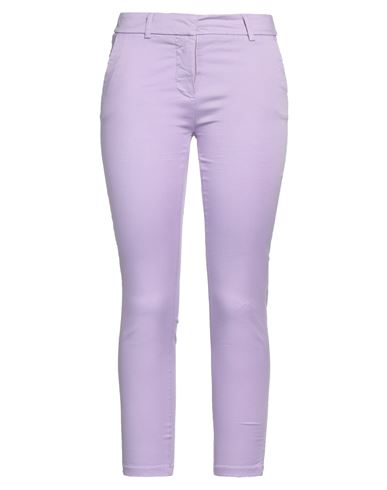 Kontatto Woman Pants Light Purple Size Xs Cotton, Elastane