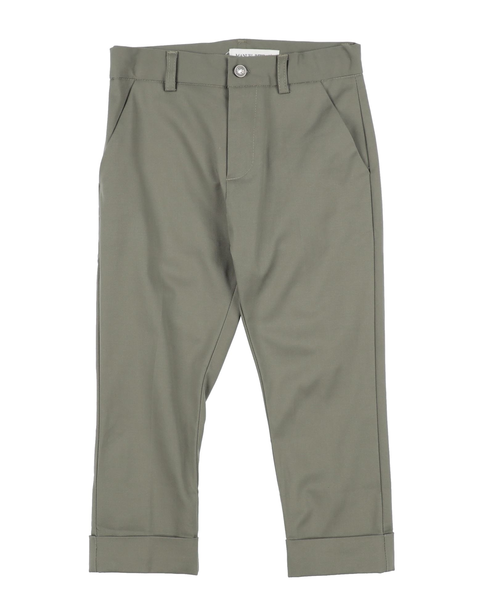 Manuel Ritz Toddler Boy Pants Military Green Size 4 Cotton, Elastane In Military Green