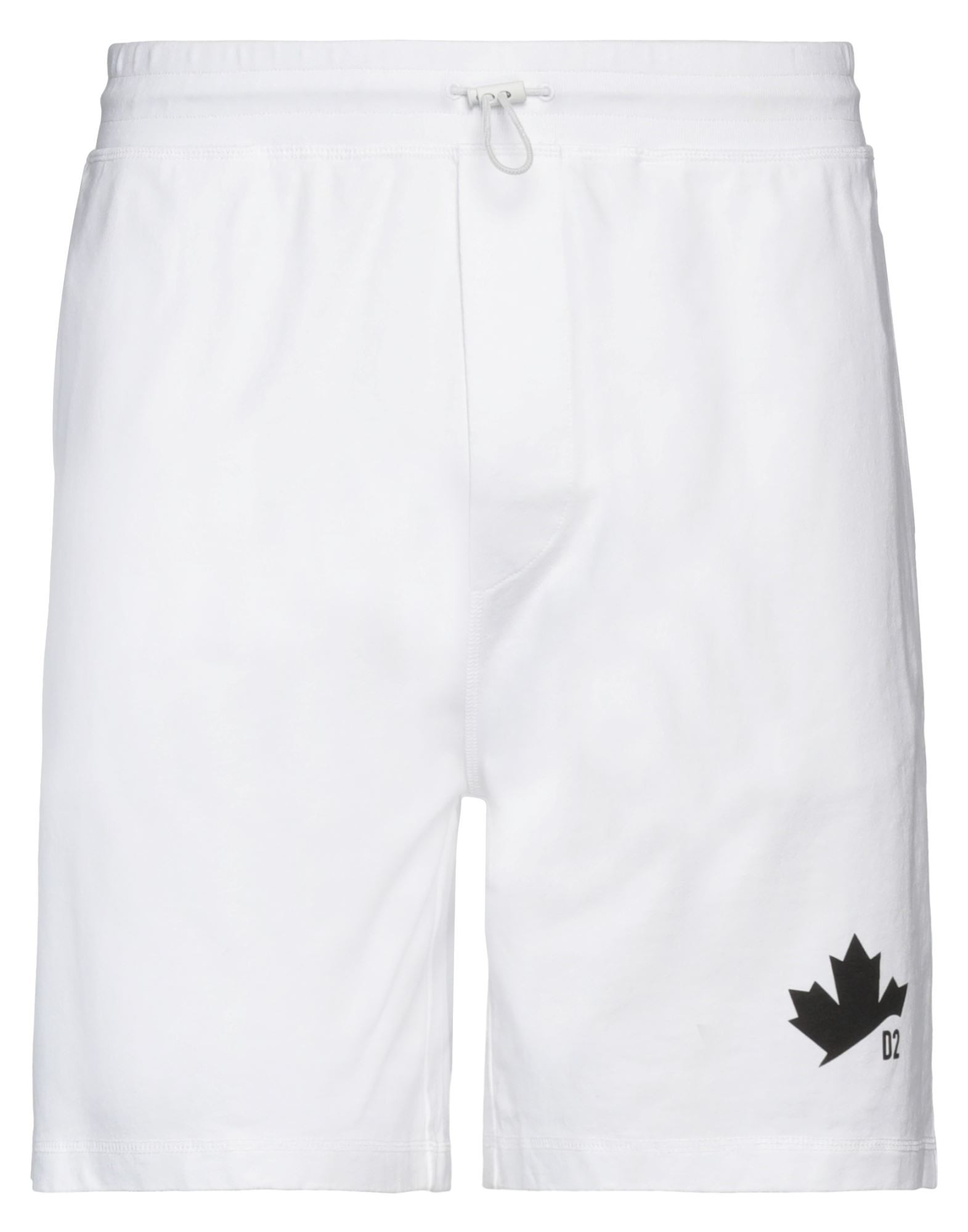 Dsquared2 Man Shorts & Bermuda Shorts White Size Xxl Cotton