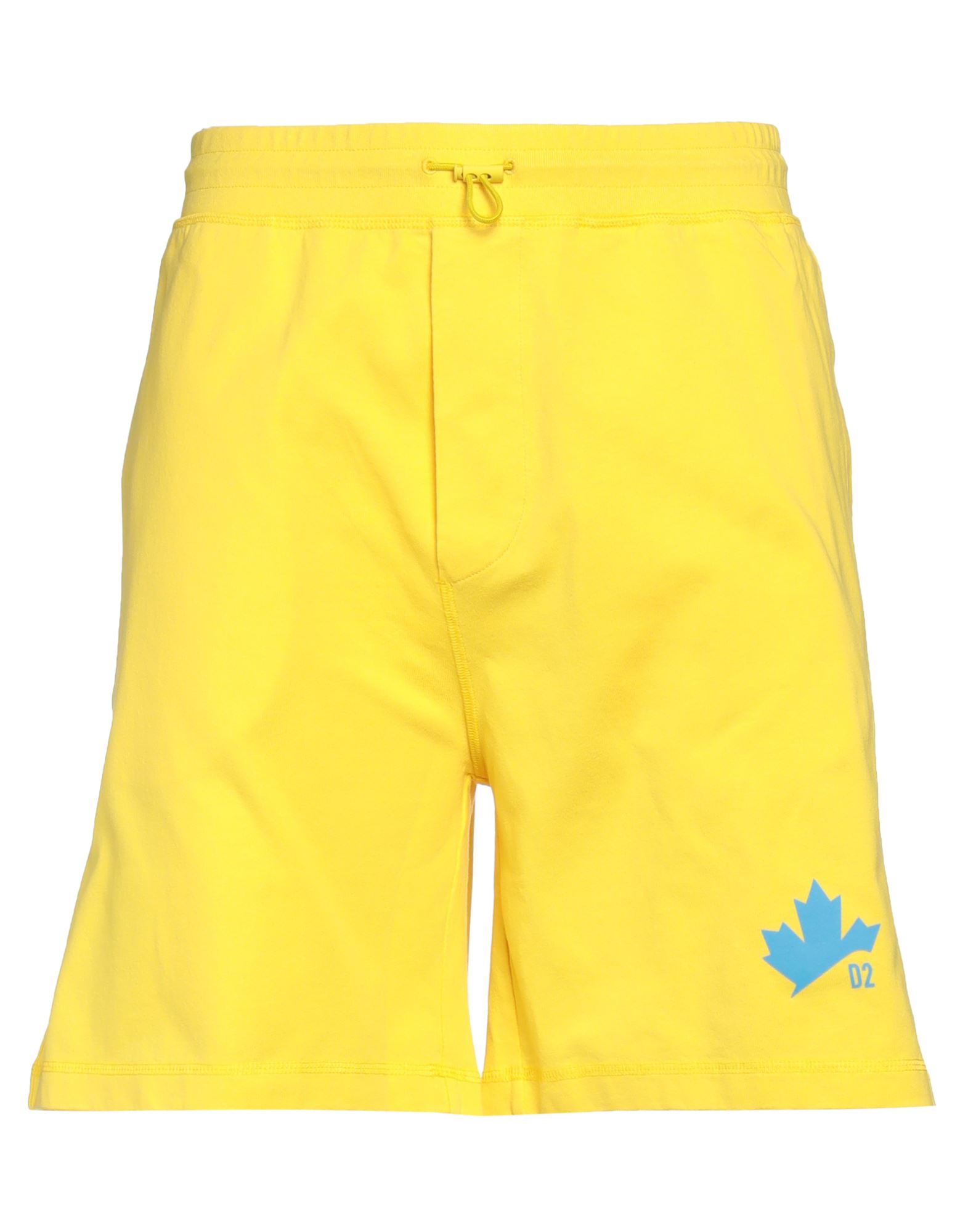 Dsquared2 Man Shorts & Bermuda Shorts Yellow Size M Cotton