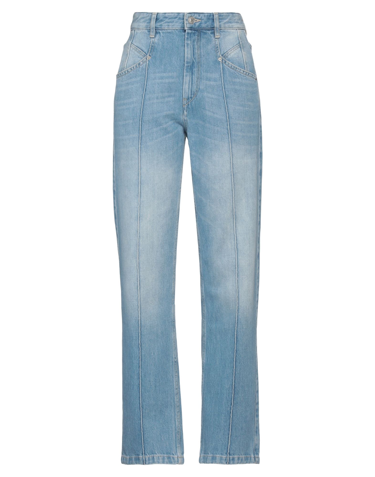 Shop Isabel Marant Woman Jeans Blue Size 8 Cotton